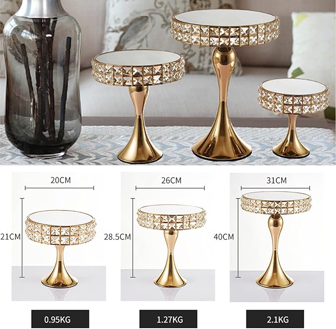 Cake Stand Crystal Stone for Rent - (Small Size)