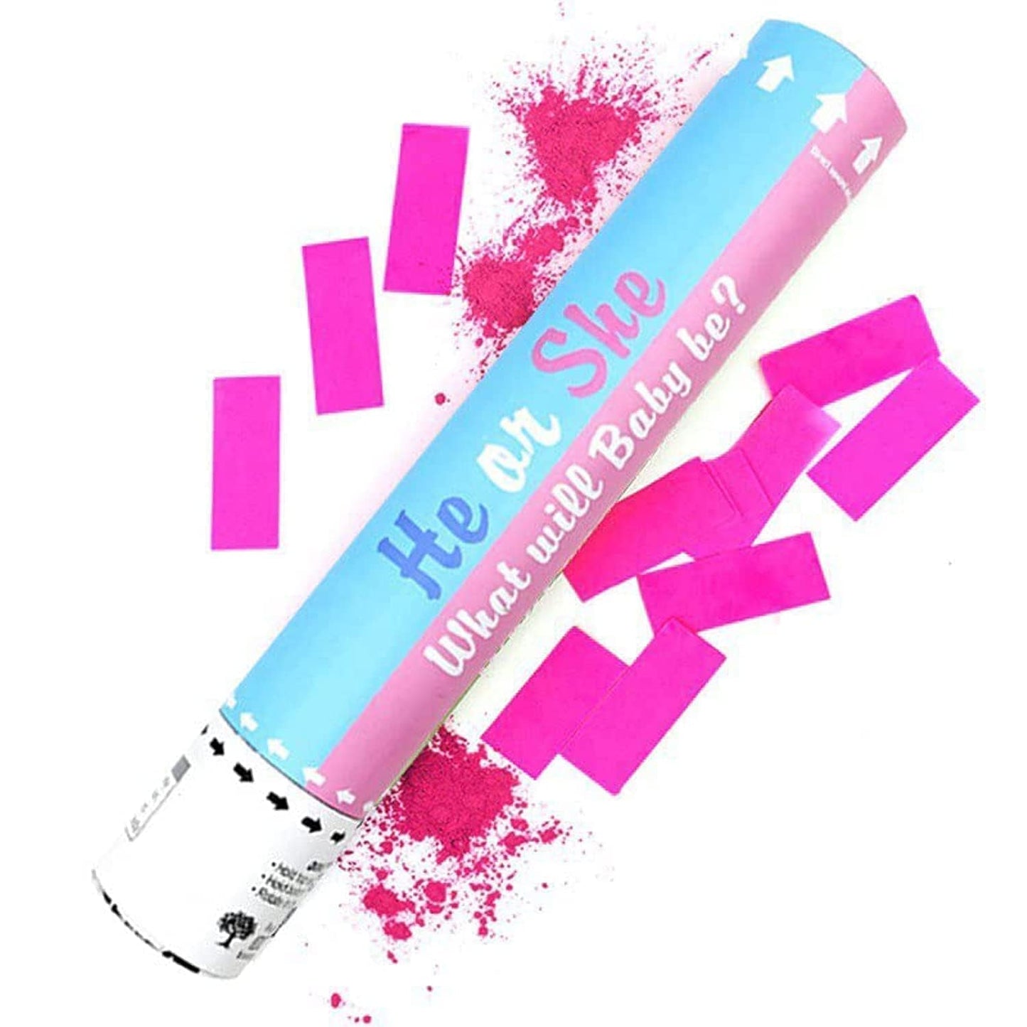 Gender Reveal Popper 30cm - (GIRL)