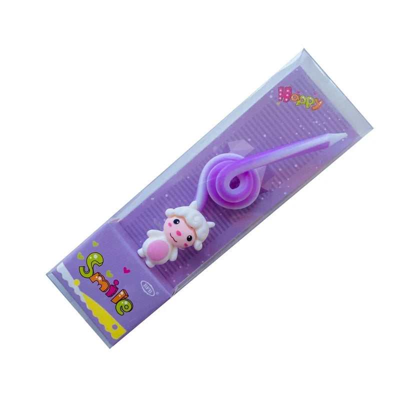 Zodiac Candle with Cute Sheep - Purple