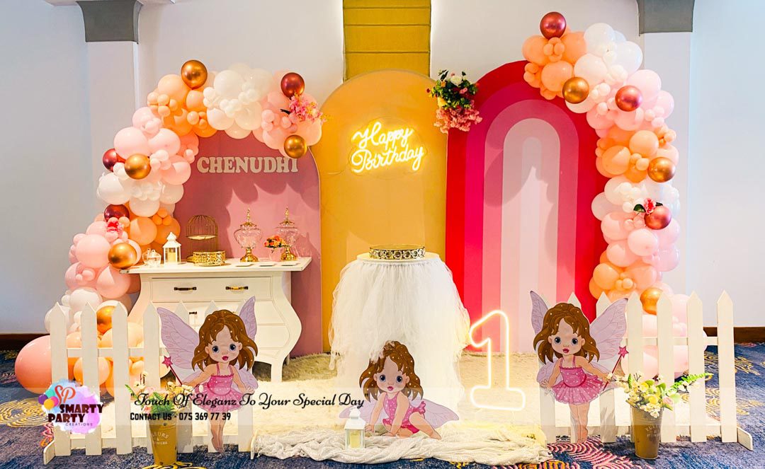 Fairy Theme 1st birthday Vintage Table Neon