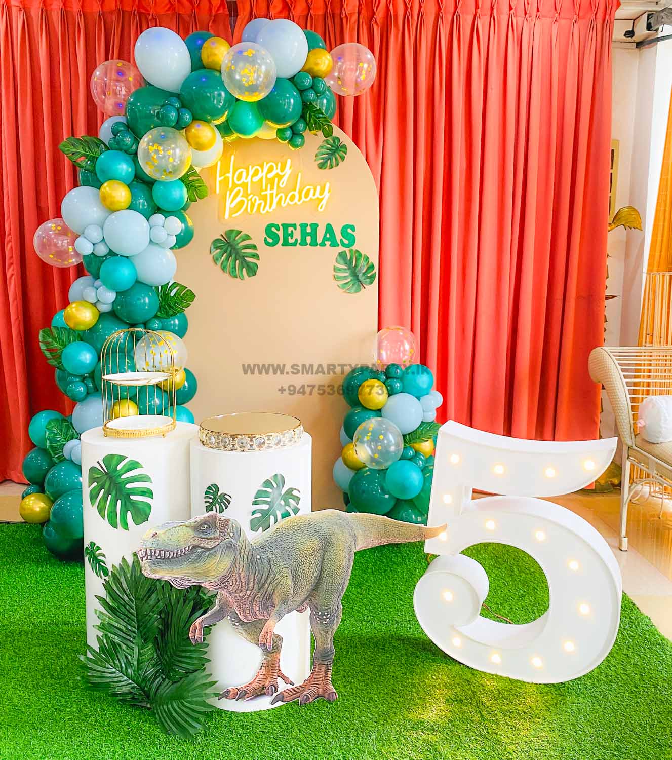 Dinosaur Theme 5th Birthday