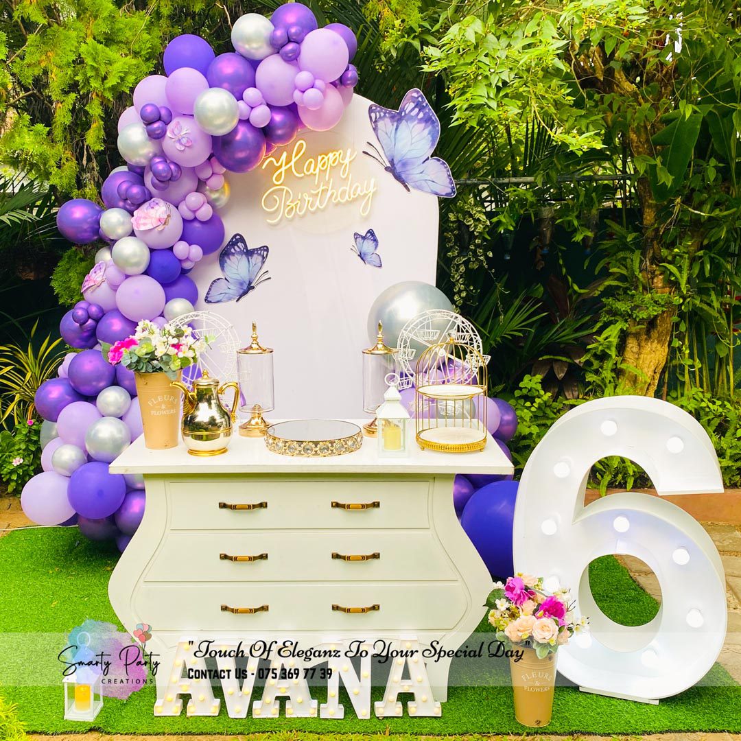 Butterfly Theme 6th Birthday