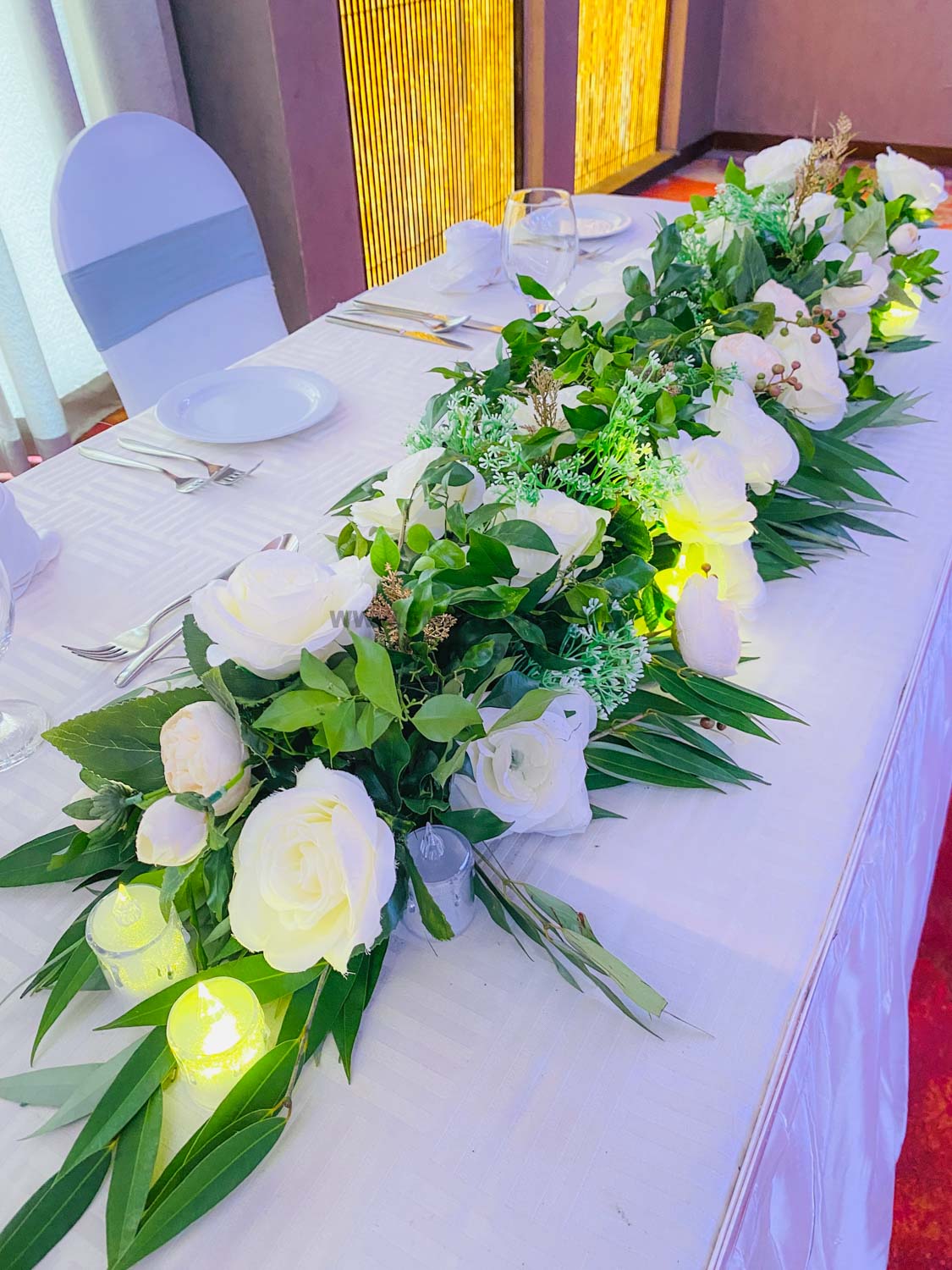 Head table decor white flower 4ft