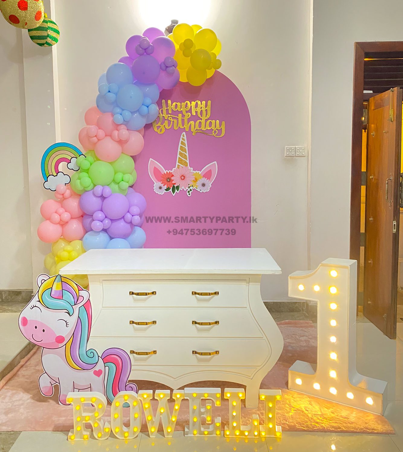 Unicorn Theme 1st Birthday