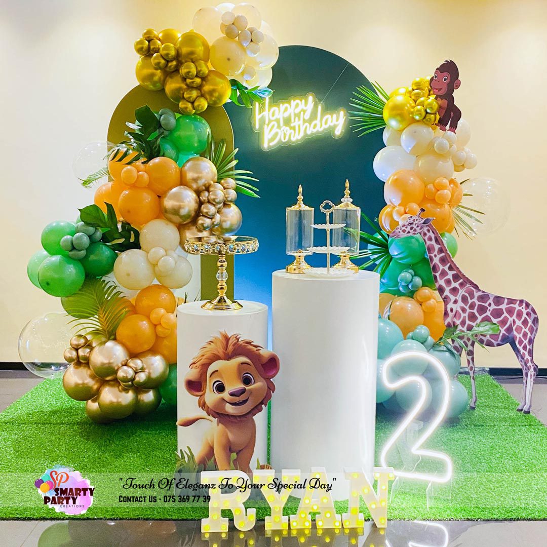 Wild Theme 2nd Birthday hollow Arch