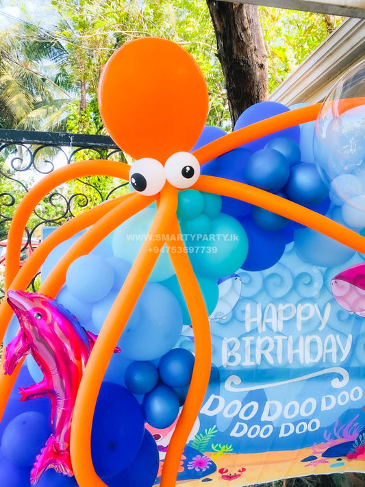 Sea theme decor ring backdrop