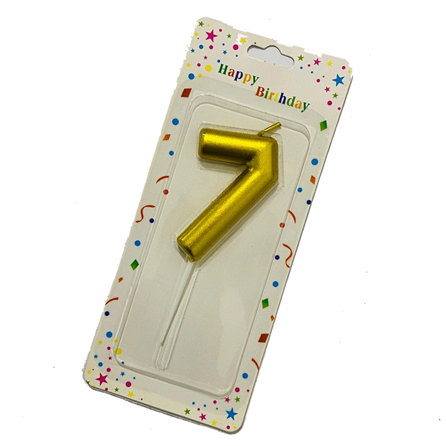 Mettalic Balloon Number Candle SEVEN (7)
