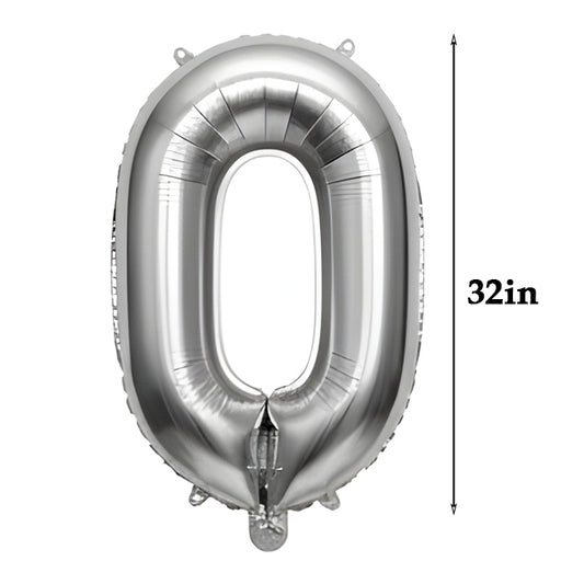 32 inch Number Foil Balloons – Gold / Rose Gold / Silver - Gold, 0