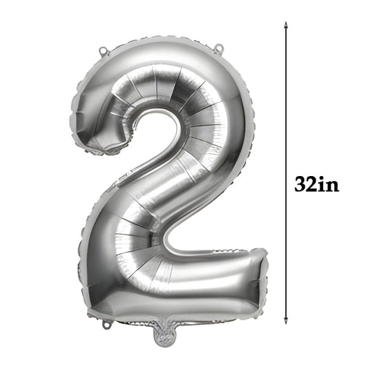 32 inch Number Foil Balloons – Gold / Rose Gold / Silver - Gold, 2