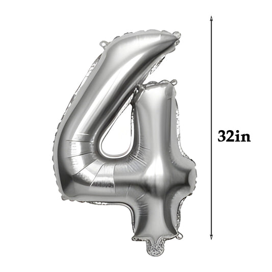 32 inch Number Foil Balloons – Gold / Rose Gold / Silver - Gold, 4