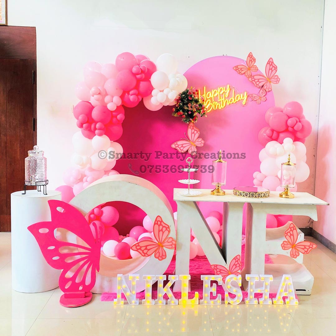 Butterfly Theme with One Table two arch