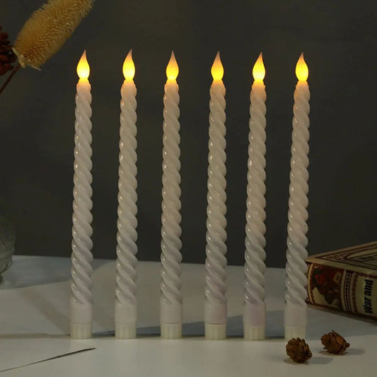 LED Flameless Spiral Candles Light with battery for rent