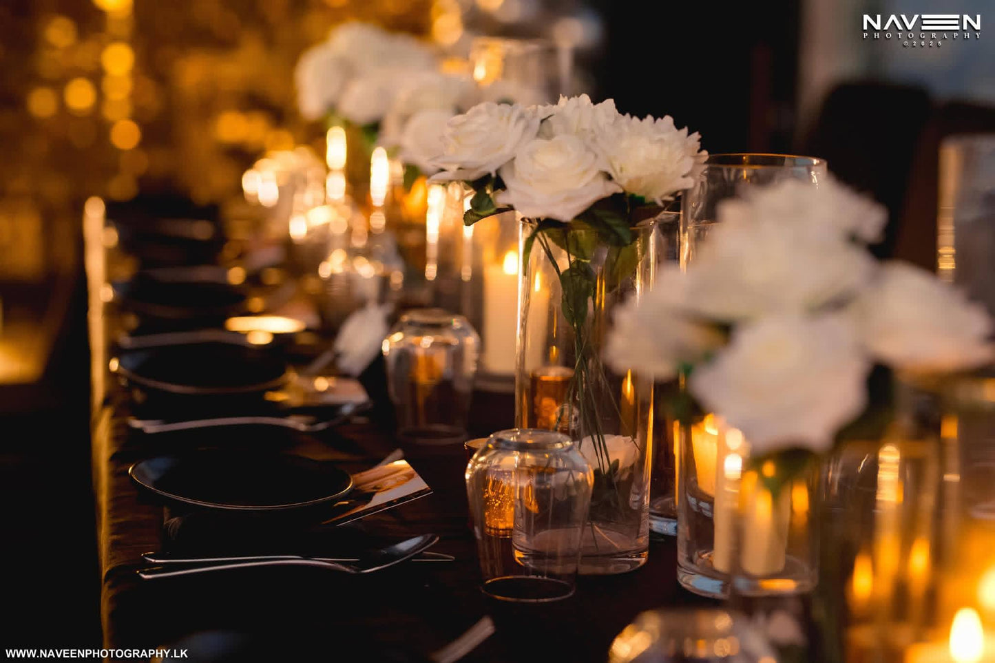 Beaker and Candle table deco