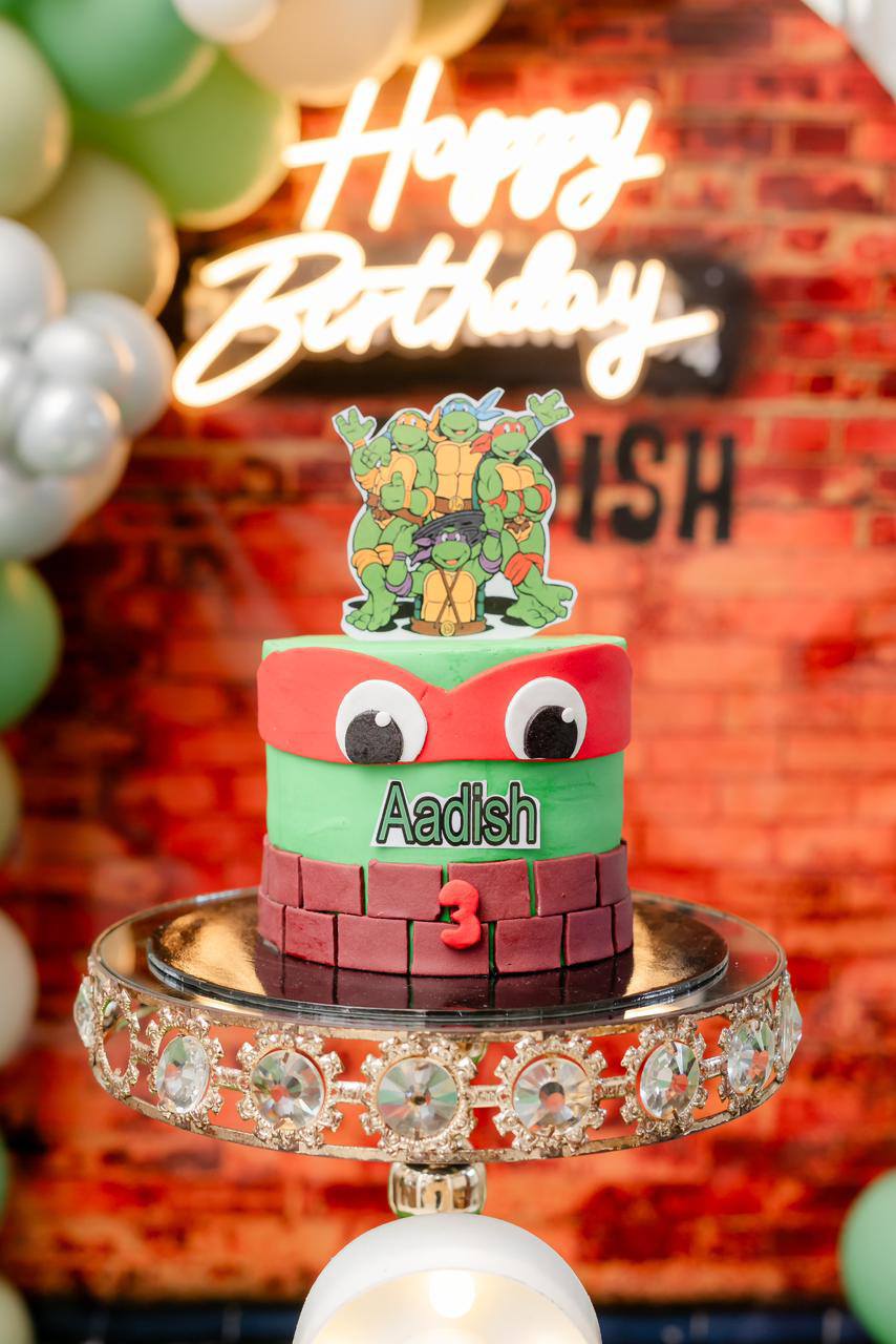 Ninja Turtle Theme 3rd Birthday Deco