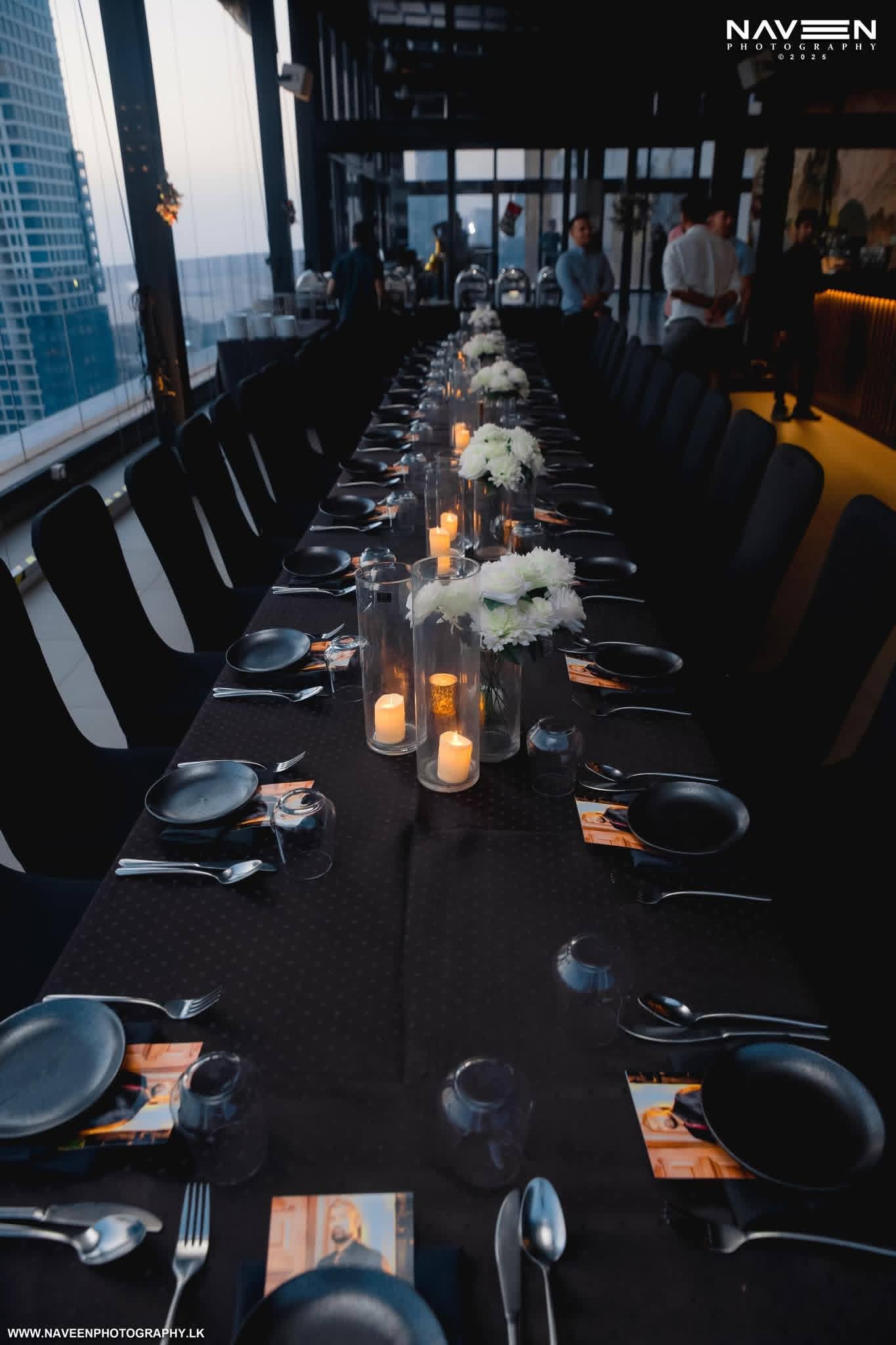 Beaker and Candle table deco