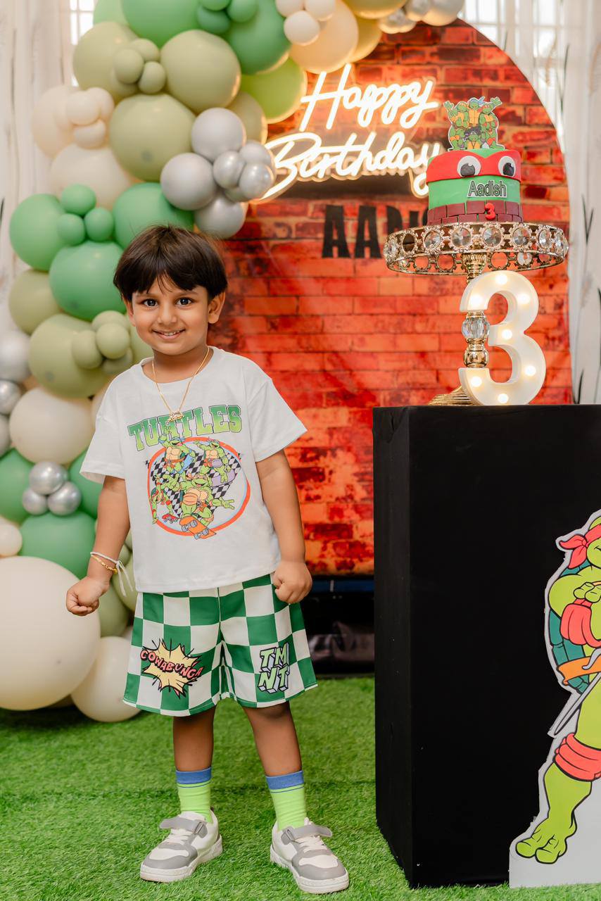 Ninja Turtle Theme 3rd Birthday Deco