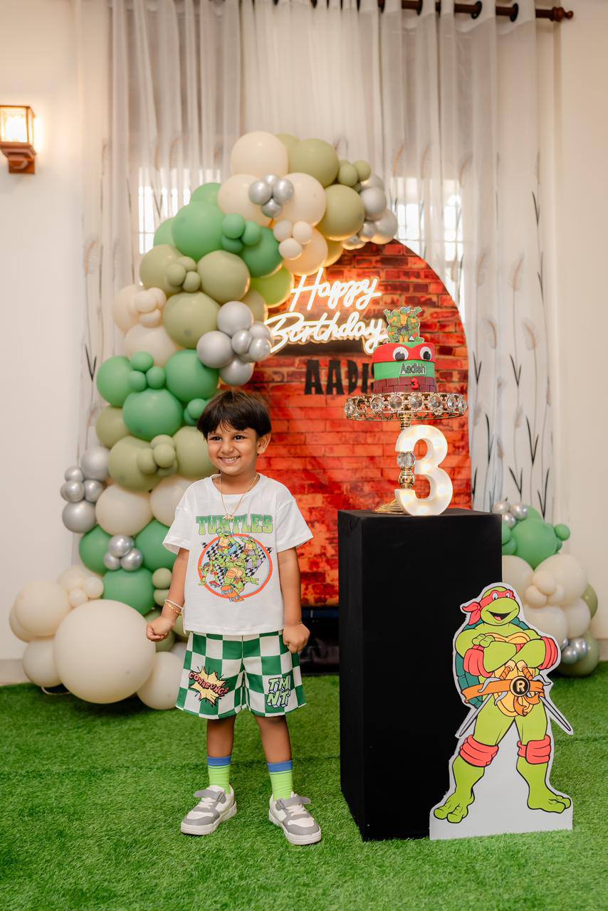 Ninja Turtle Theme 3rd Birthday Deco