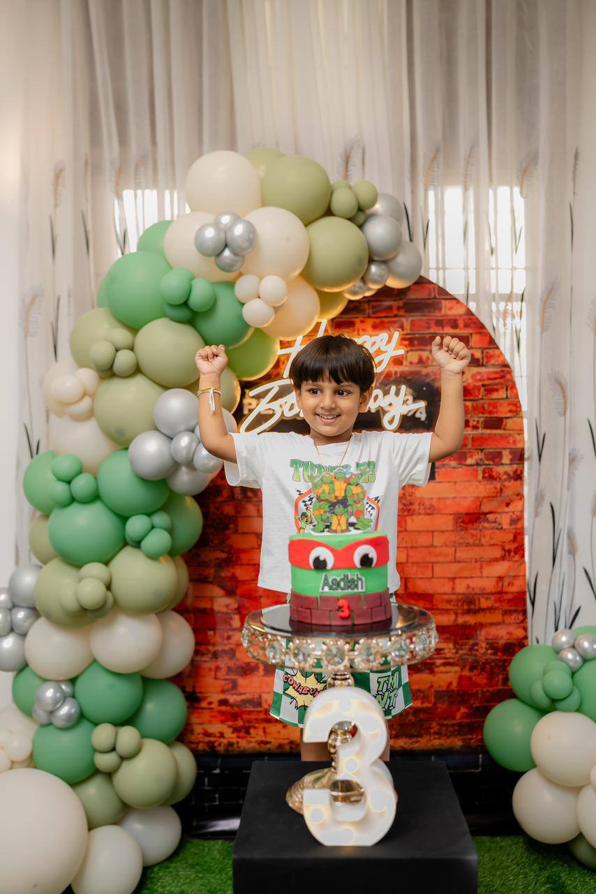Ninja Turtle Theme 3rd Birthday Deco