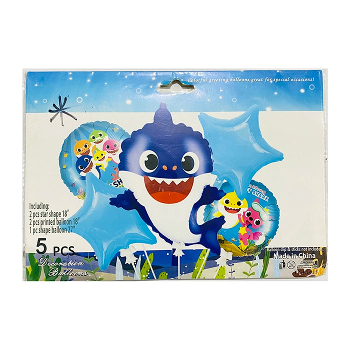 Baby Shark Theme Foil 5pcs Set