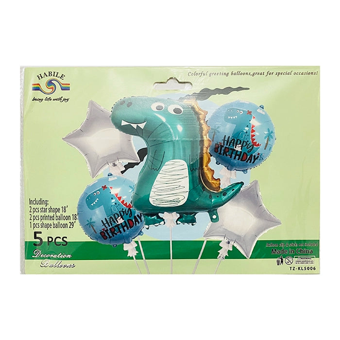 Dinosaur Theme Foil 5pcs Set