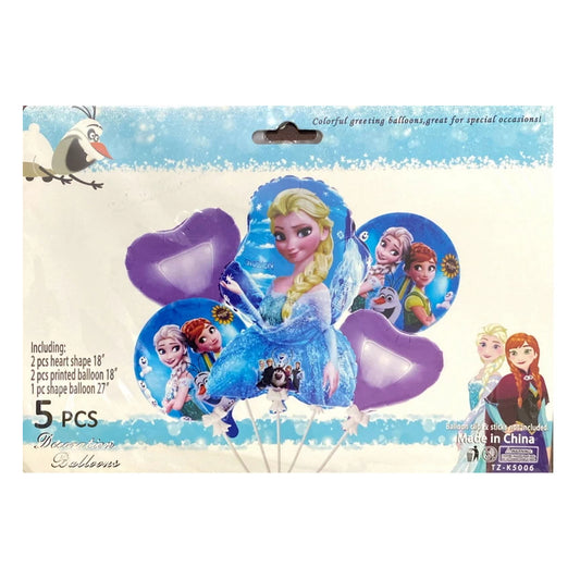 Frozen / Elsa Theme Foil Balloon 5pcs Set