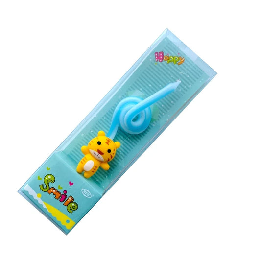 Zodiac Candle with Cute Tiger - Blue