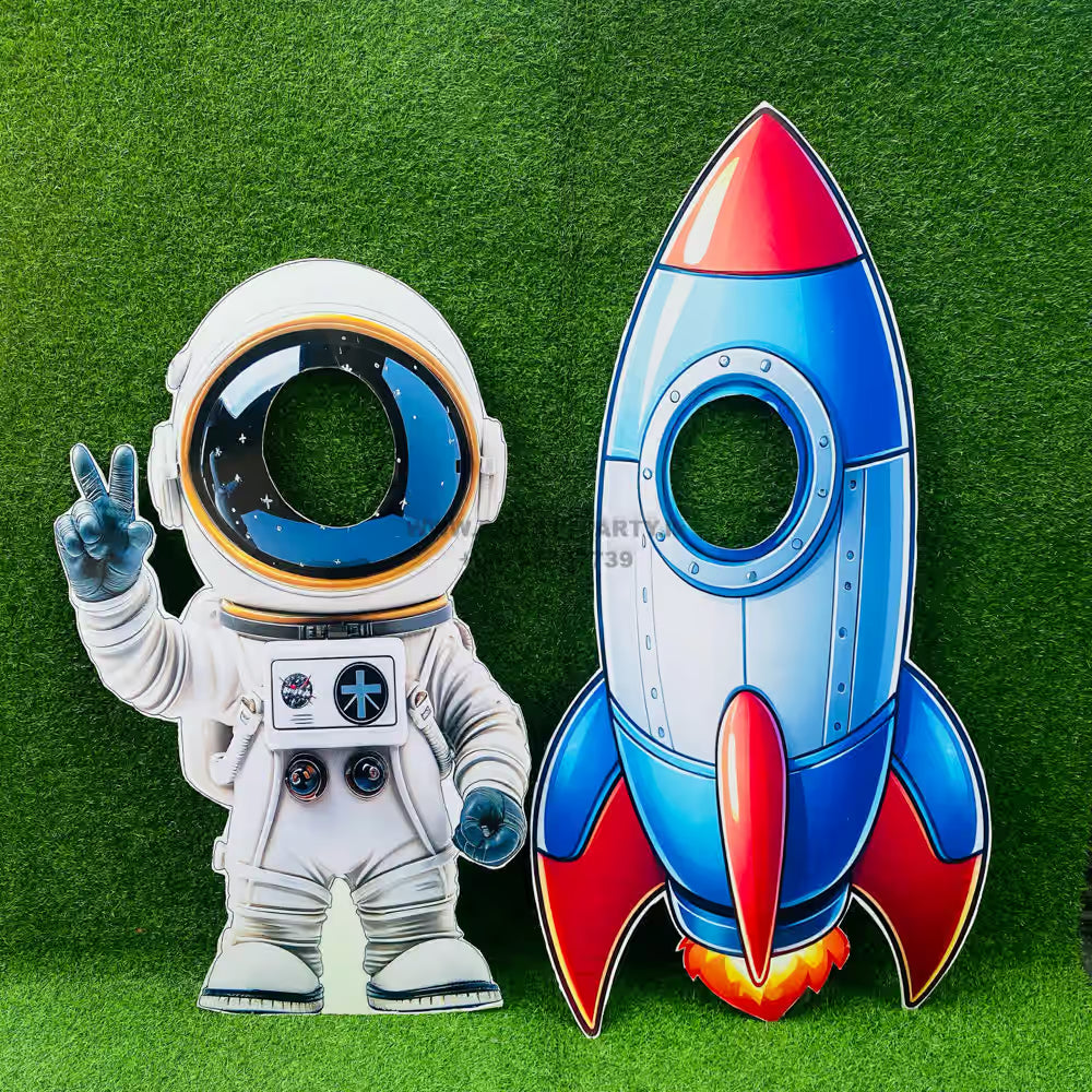 Astronaut and Rocket  Photo booth  (Kids) cutouts for Rent