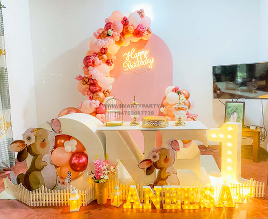 Bunny Theme 1st Birthday One Table