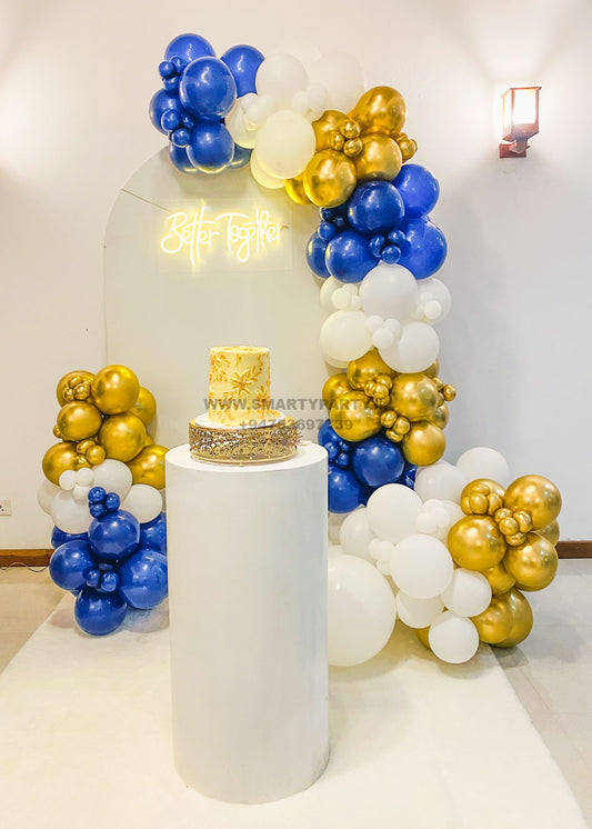 Blue Gold White Anniversary deco Better together