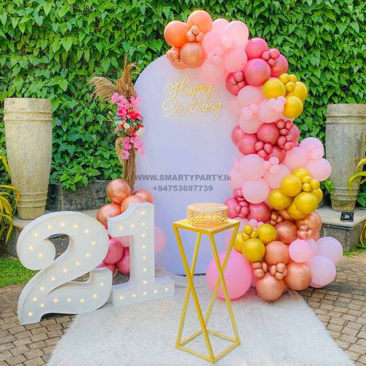 Pink Gold Rose 21st Birthday