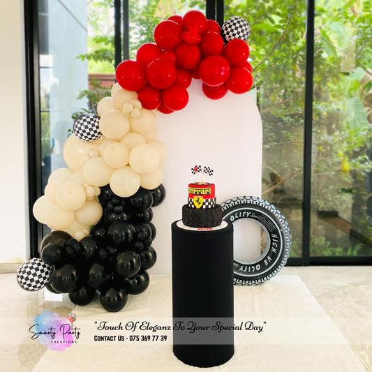 Race Theme Car Birthday Boy Red Black White