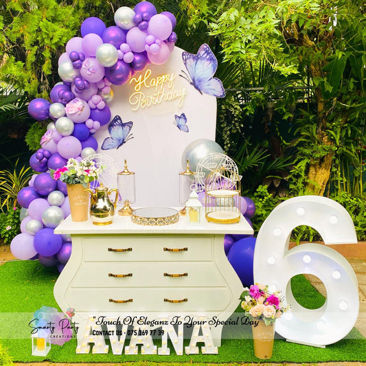 Butterfly Theme 6th Birthday