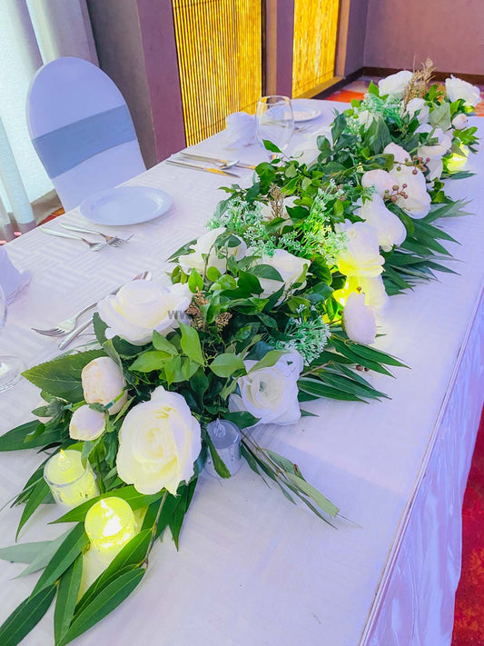 Head table decor white flower 4ft