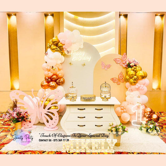 Butterfly Theme 1st Birthday with Vintage Table