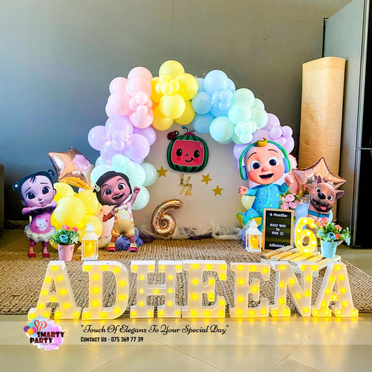 CoComelon Photo Shoot 6 Month Birthday 9 inch LED