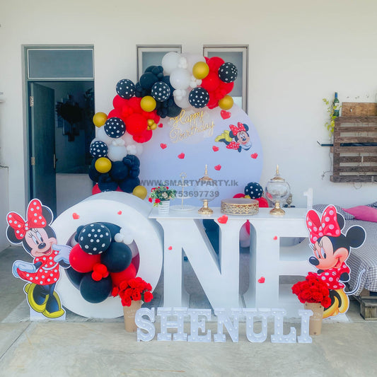 Minnie Mouse Theme 1st Birthday One Table