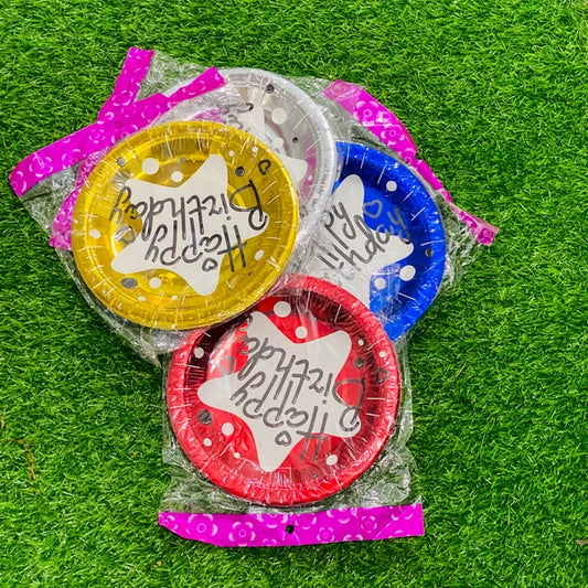 Four Color Chrome Plate 10 Pcs - Red