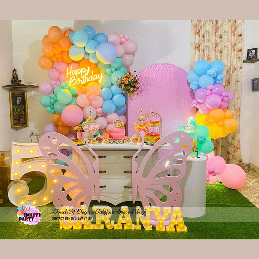 Butterfly Theme with balloon wall