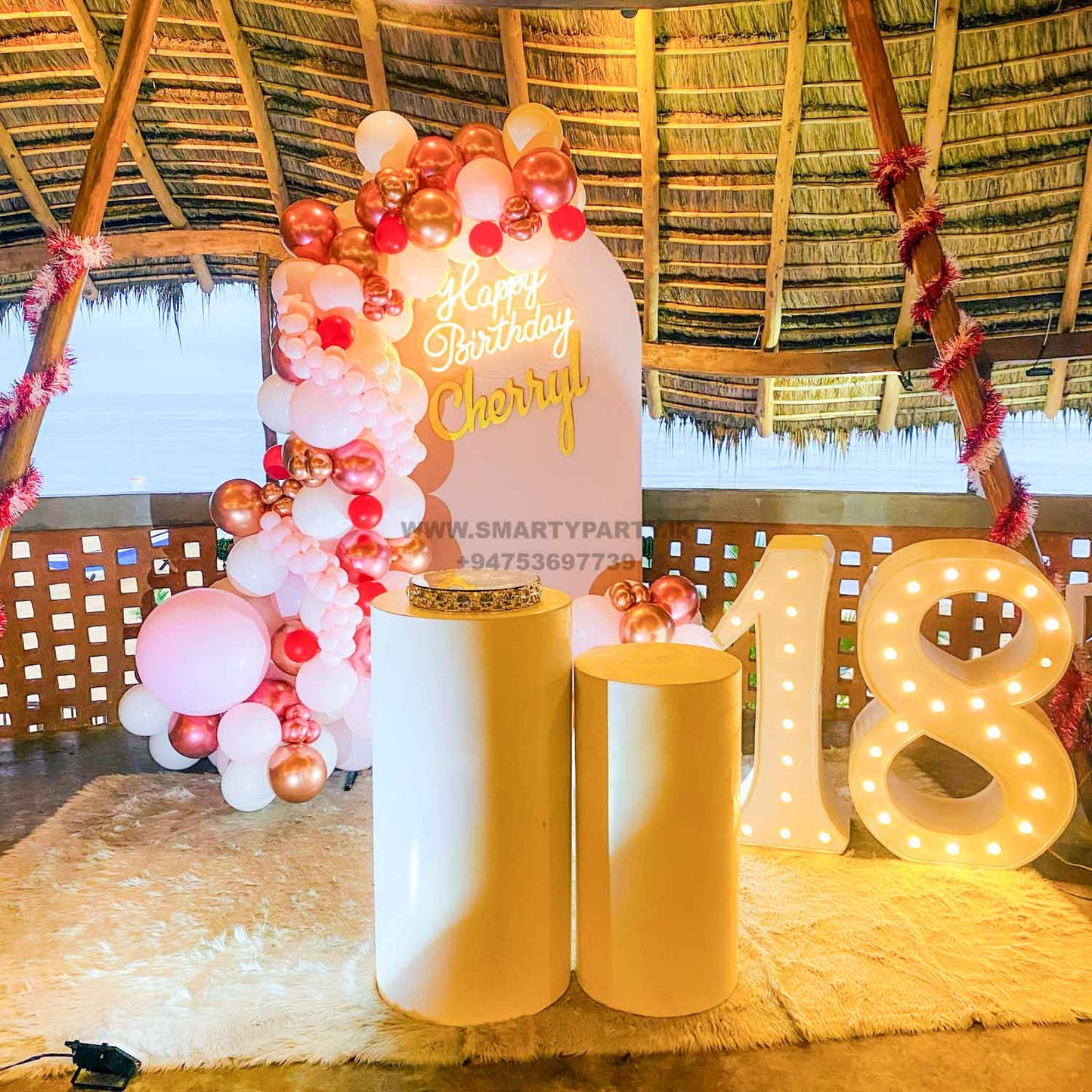 18th Birthday Marque Numbers Deco for Girl