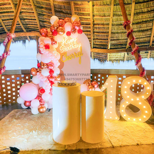 18th Birthday Marque Numbers Deco for Girl