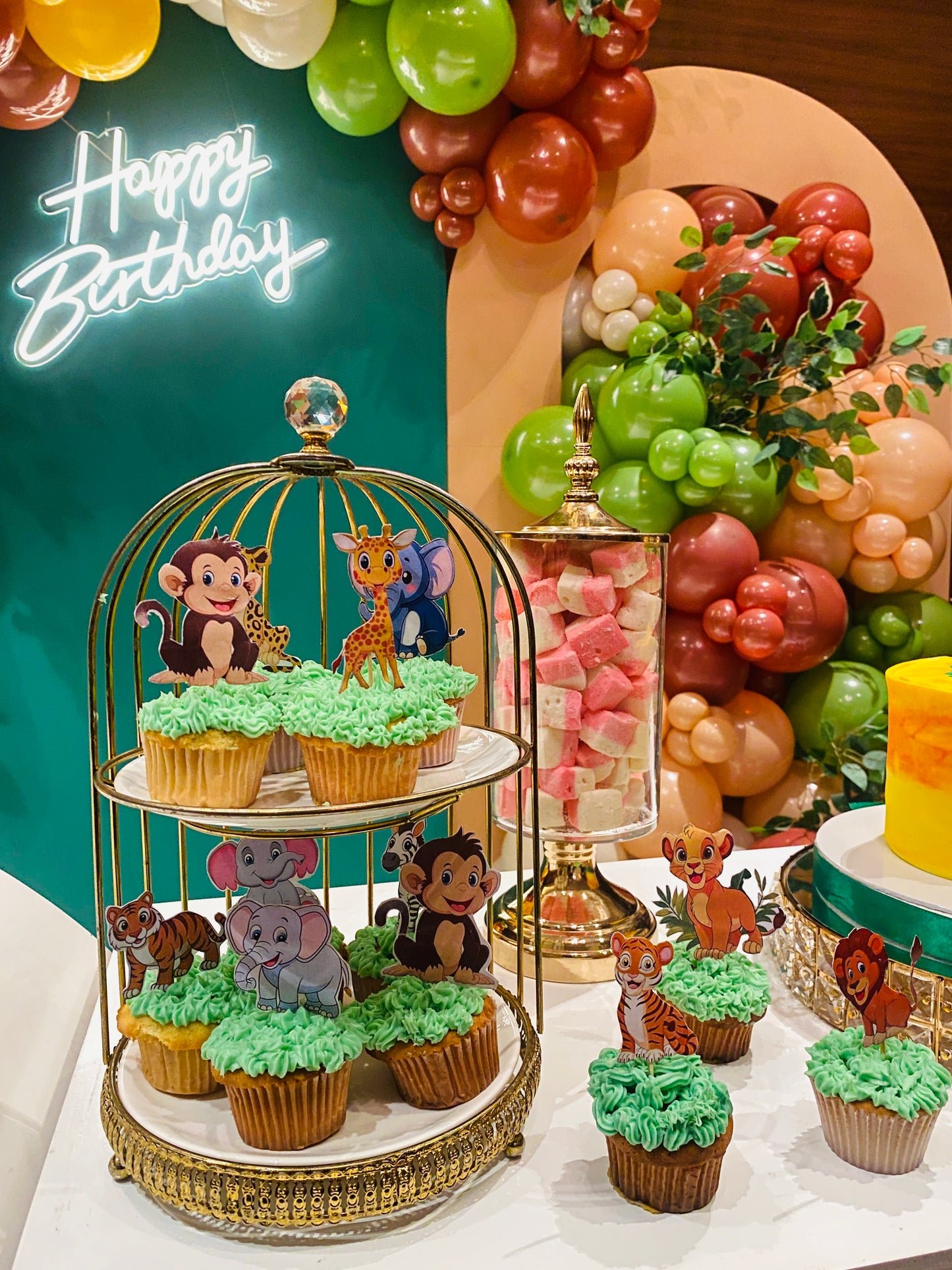 Lion King Theme 1st Birthday with One Table