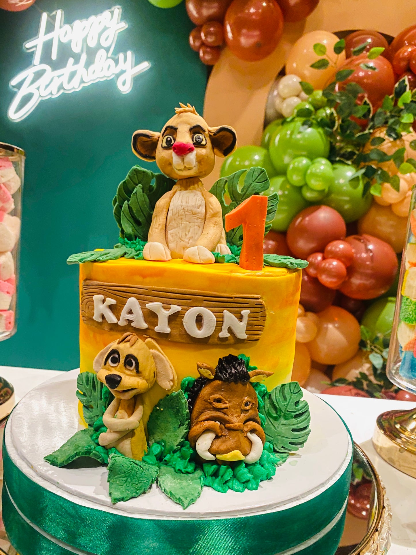 Lion King Theme 1st Birthday with One Table