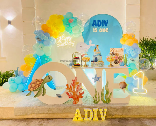 Sea Theme with One Table 1st Birthday