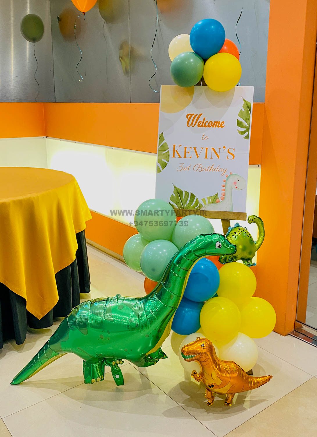 Baby Dinosaur Theme Birthday Welcome Board