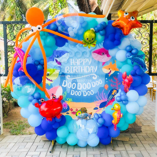 Sea theme decor ring backdrop