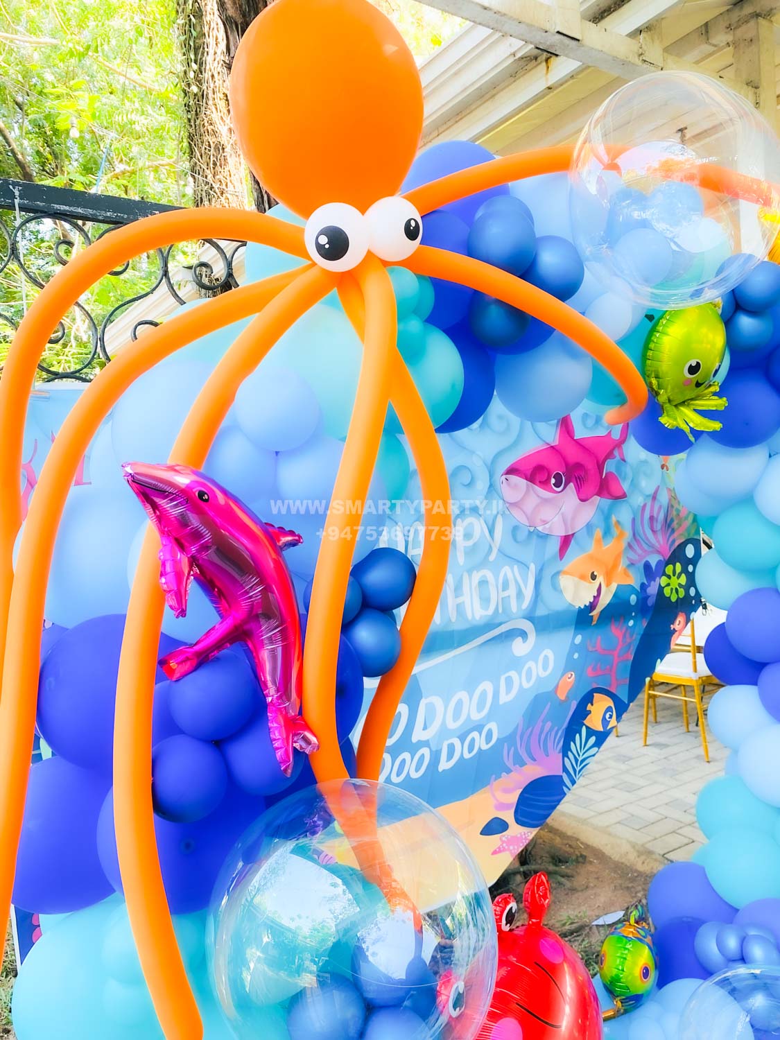Sea theme decor ring backdrop