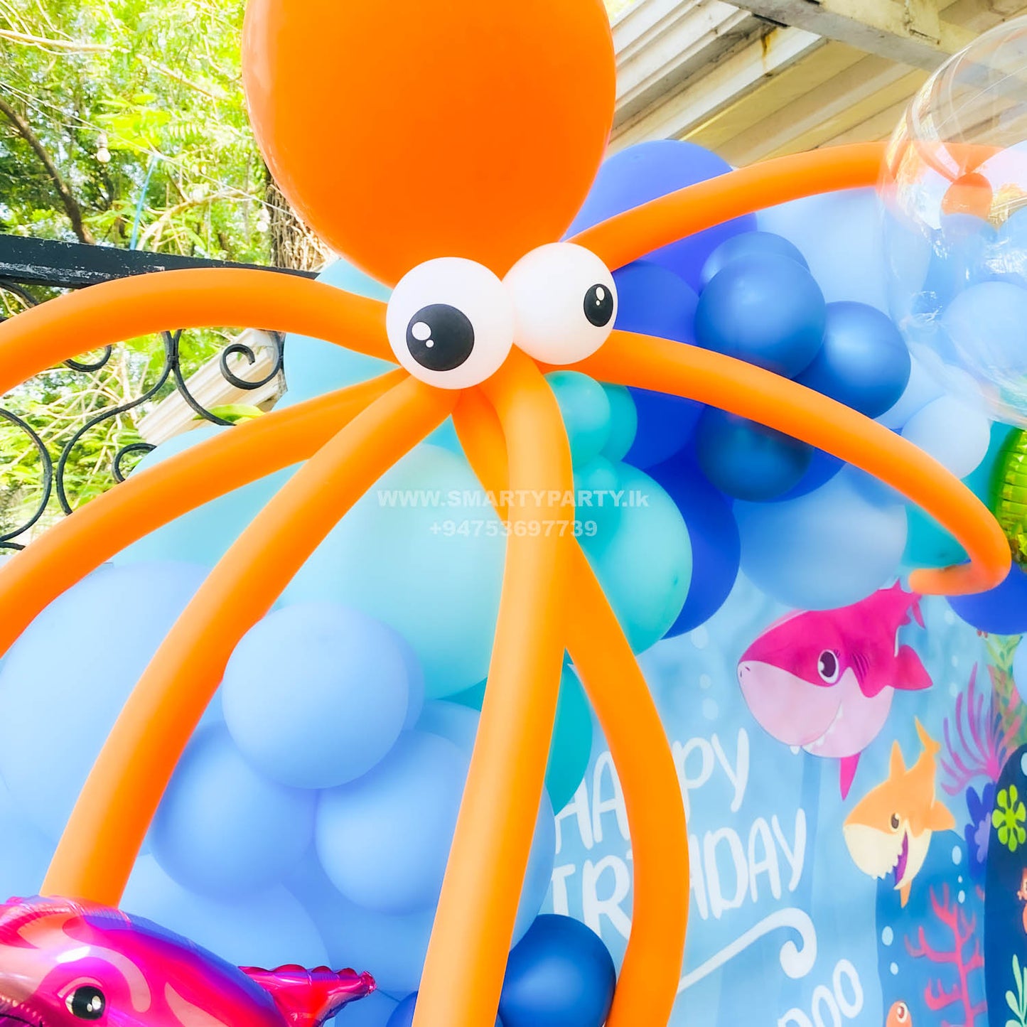 Sea theme decor ring backdrop