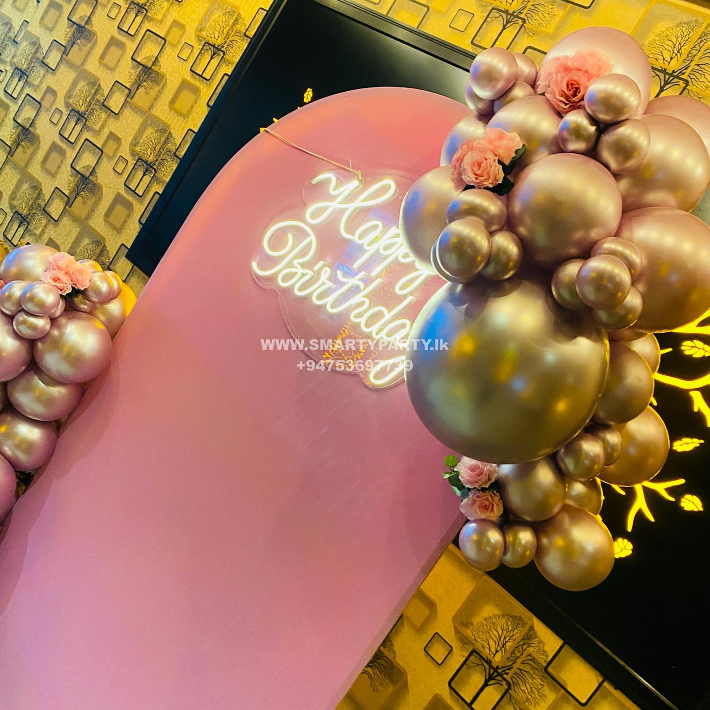 21st Birthday decor chrome balloons