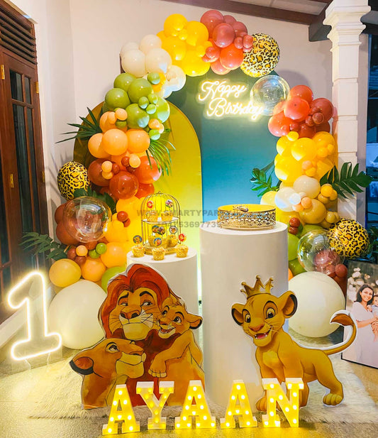 Lion King Theme Simba 1st Birthday Boy