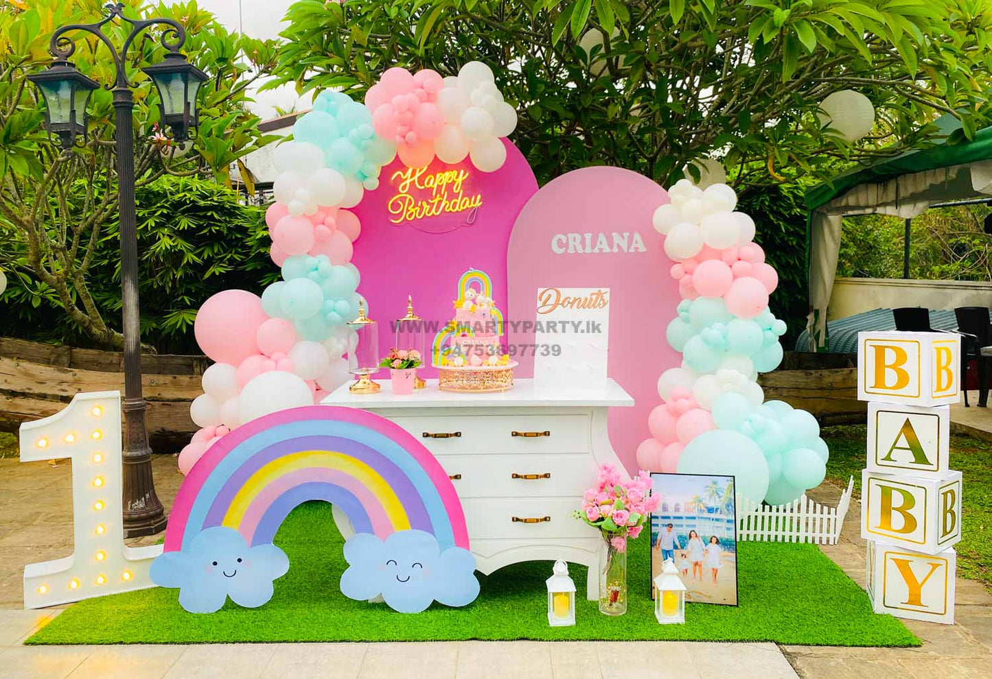 Rainbow Theme 1st Birthday